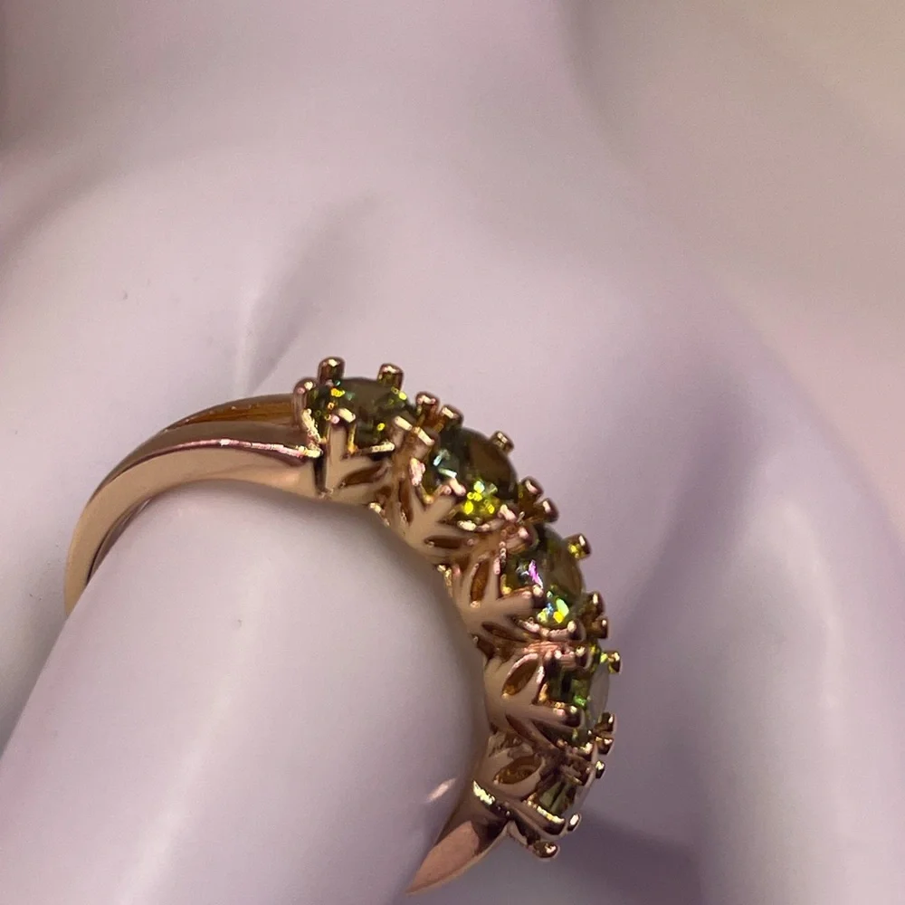 1.8ct PERIDOT 14k plated RING-size 7 - Picture 6 of 11